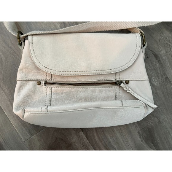 The Sak Handbags - The Sak Leather Crossbody Bag‎ Ivory Cream Pockets Adjustable Strap